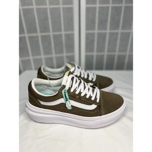 $105 VANS Old Skool Overt CC Sneakers Men’s 10.5 Low Canvas Suede Walnut Skate